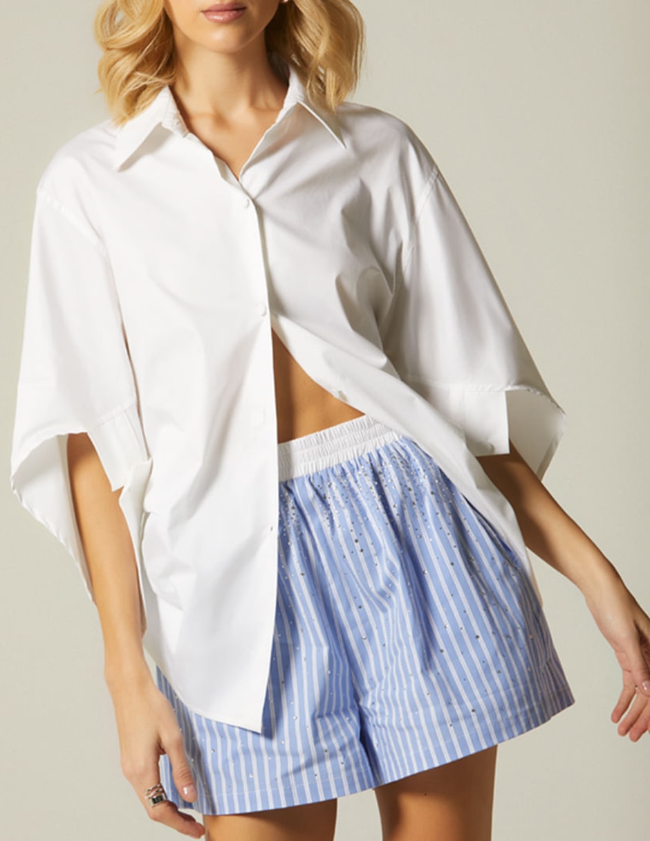 Short studio f de algodón y para mujer