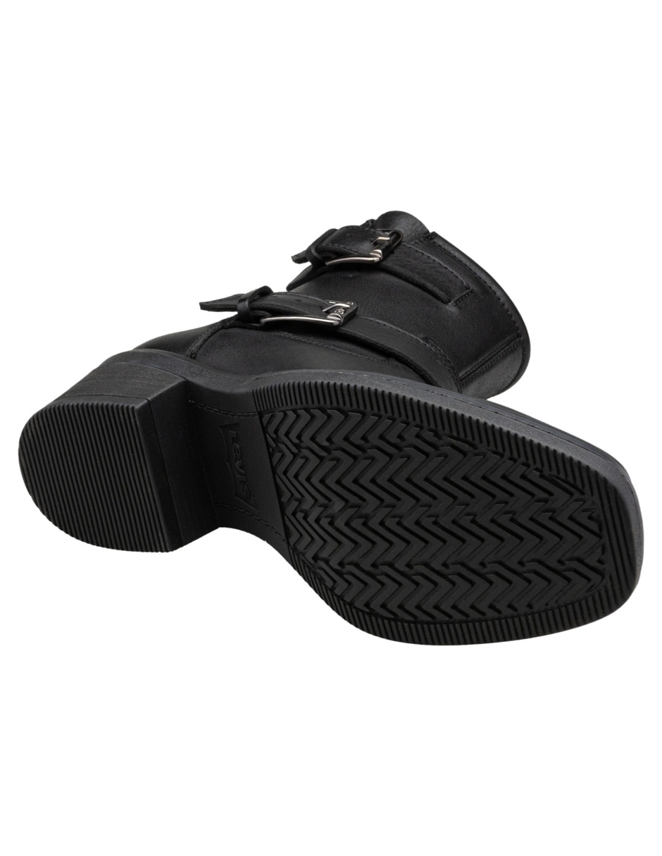 Bota arriba del tobillo sally de piel para mujer 4