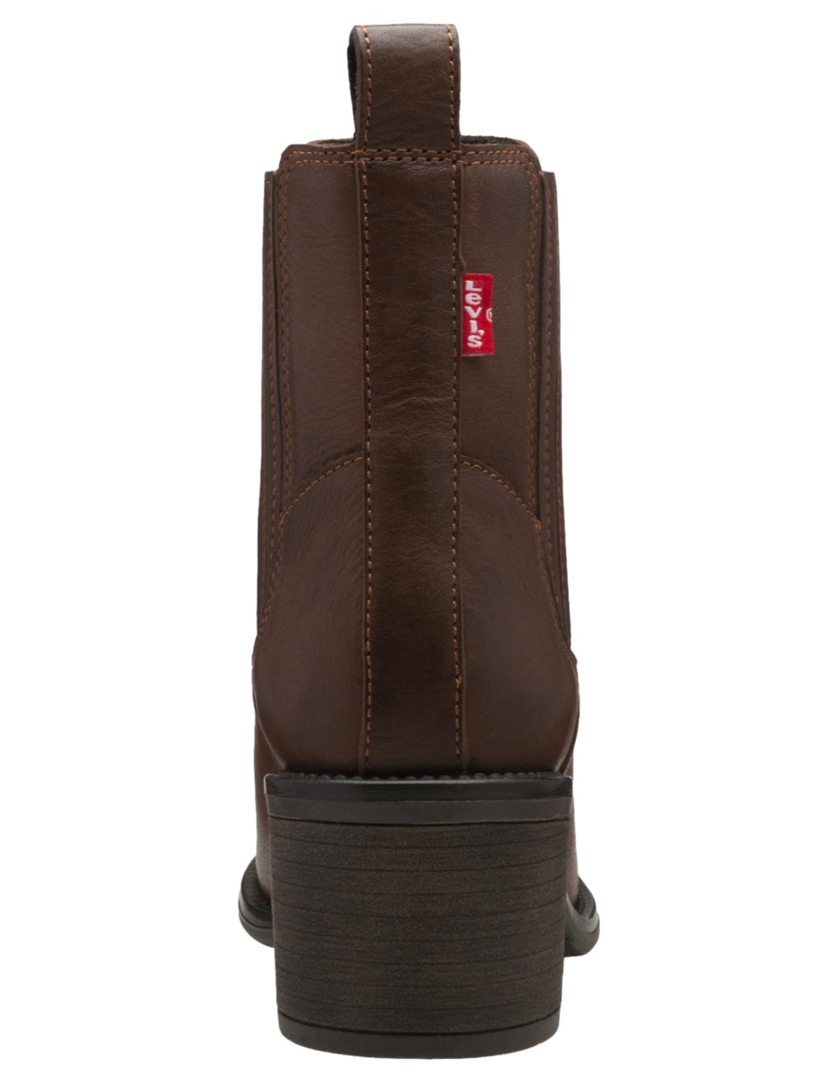 Bota al tobillo de piel para mujer
