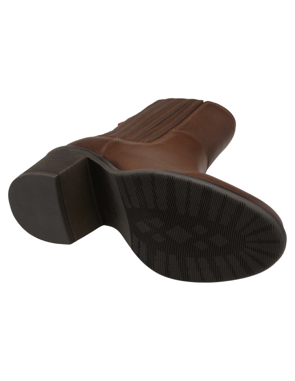 Bota al tobillo de piel para mujer