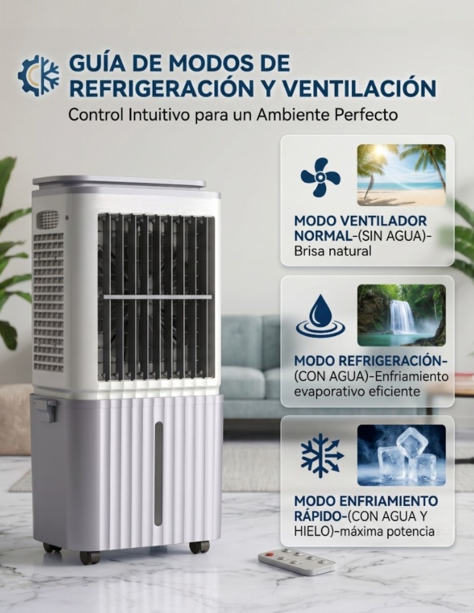 Ventilador 3 en 1 CM-TOP con control remoto 3 velocidades