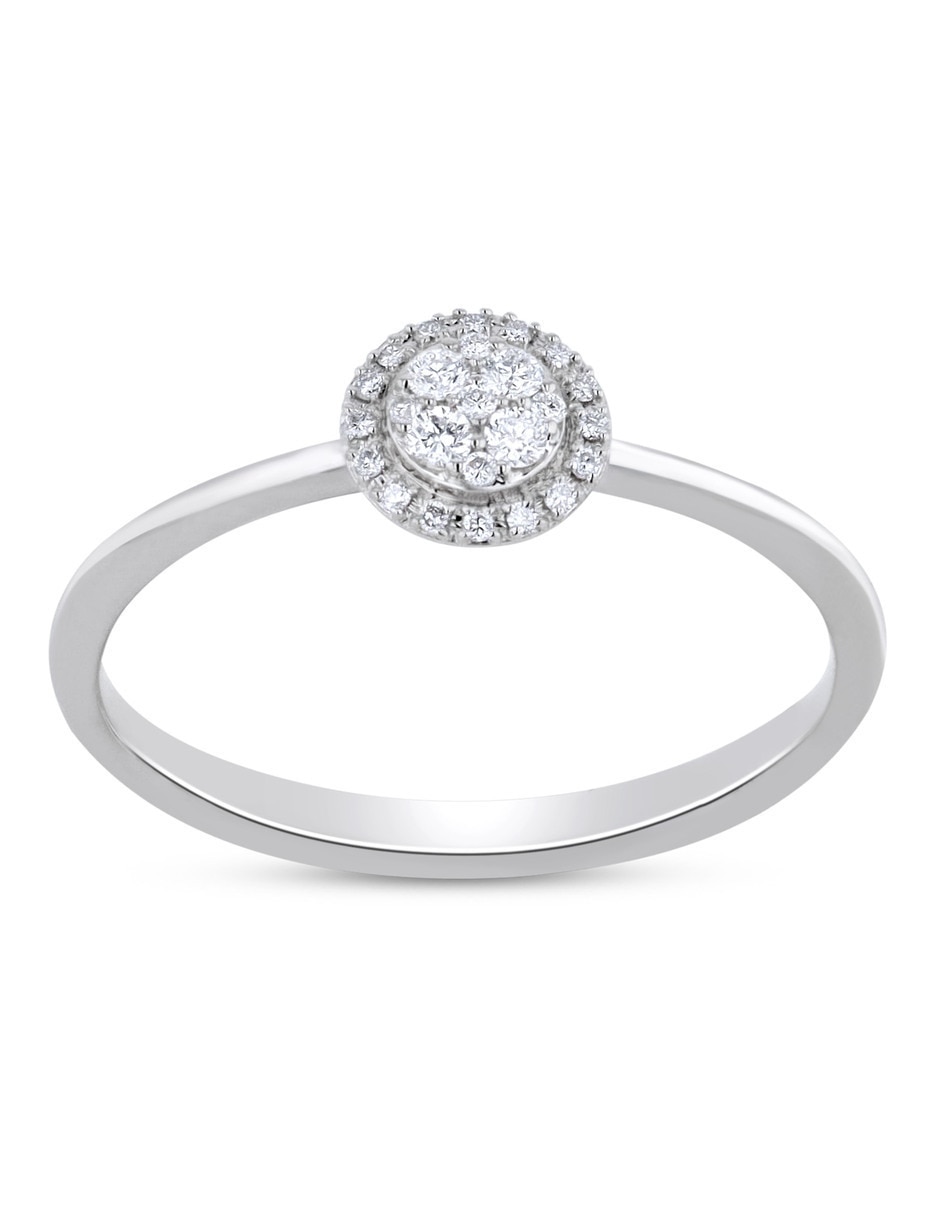 Solitario de oro blanco 14 k diamante Solitario de oro blanco 14 k diamante