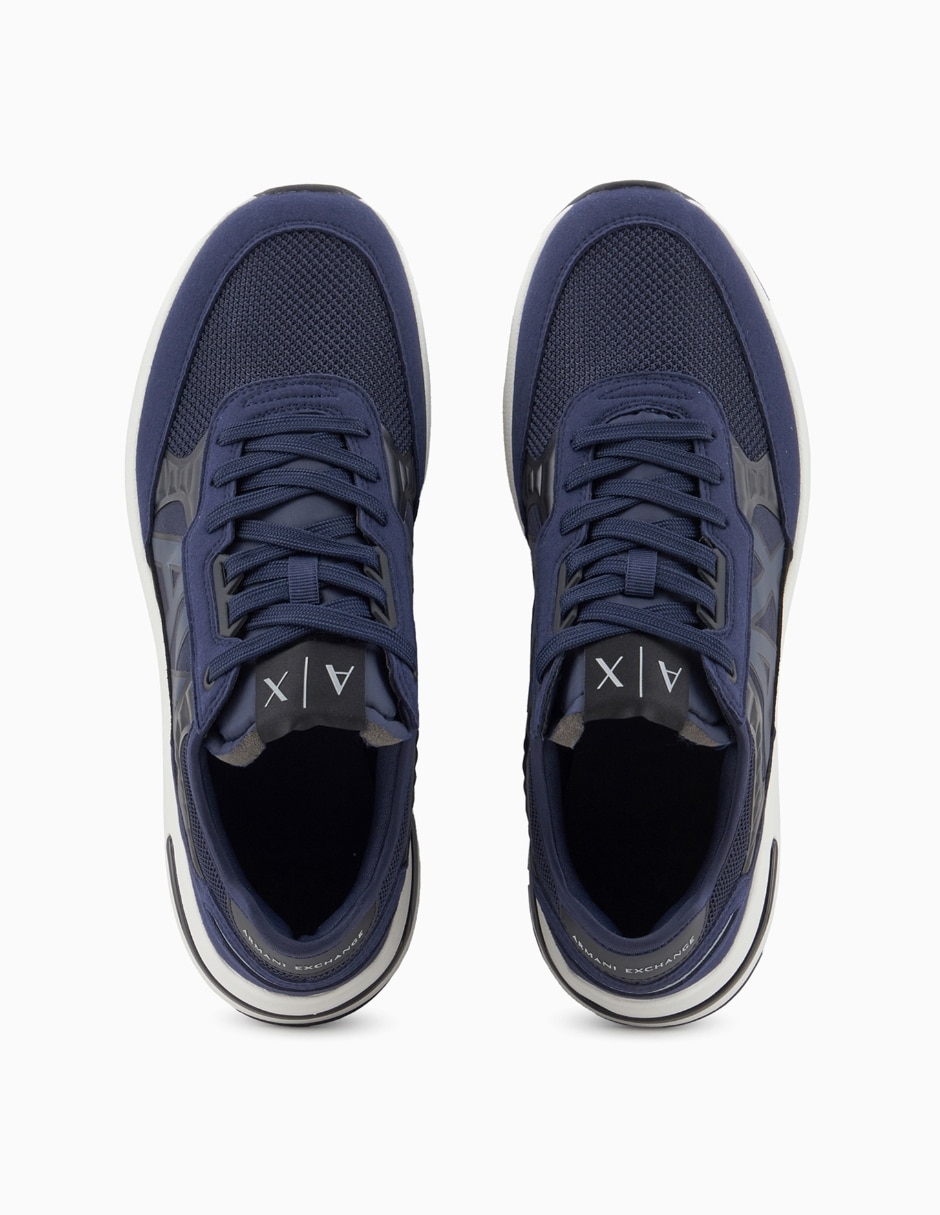 Tenis de pielarmani exchange sneaker para hombre