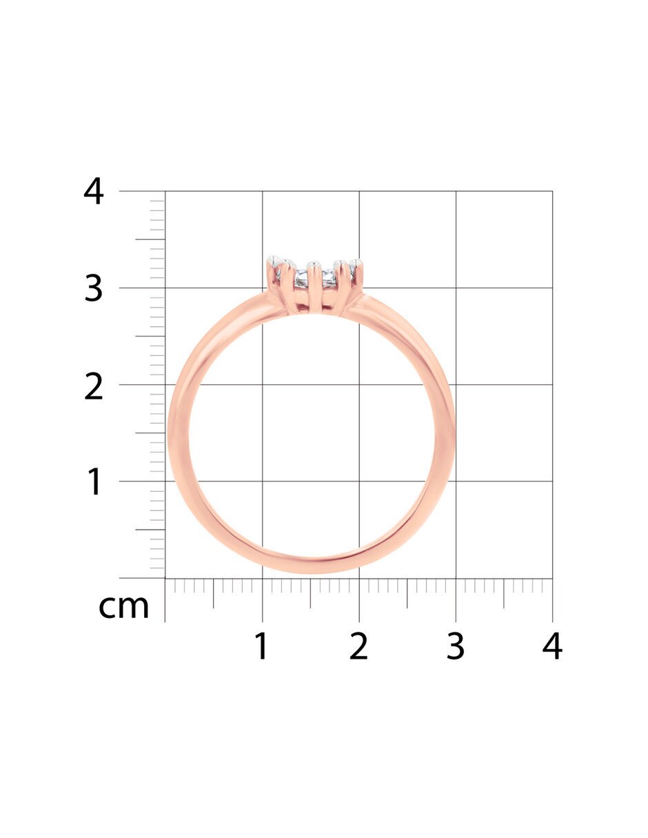 Solitario de oro rosa 14 k diamante 6