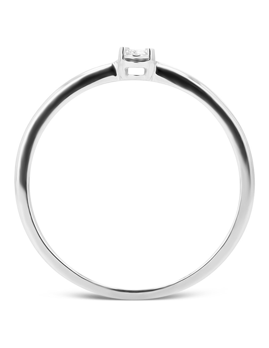 Solitario de Oro blanco 14 K Joyerías Bizzarro diamante