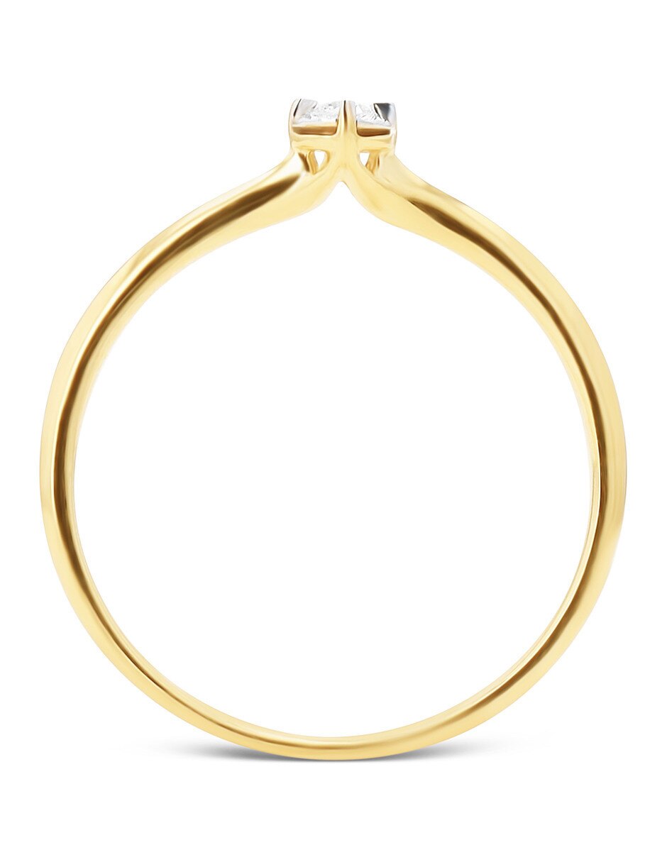 Solitario de oro 14 k diamante 3