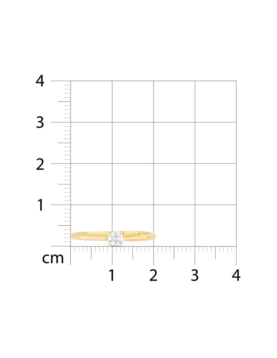 Solitario de oro amarillo 14 k joyerías bizzarro taza diamante