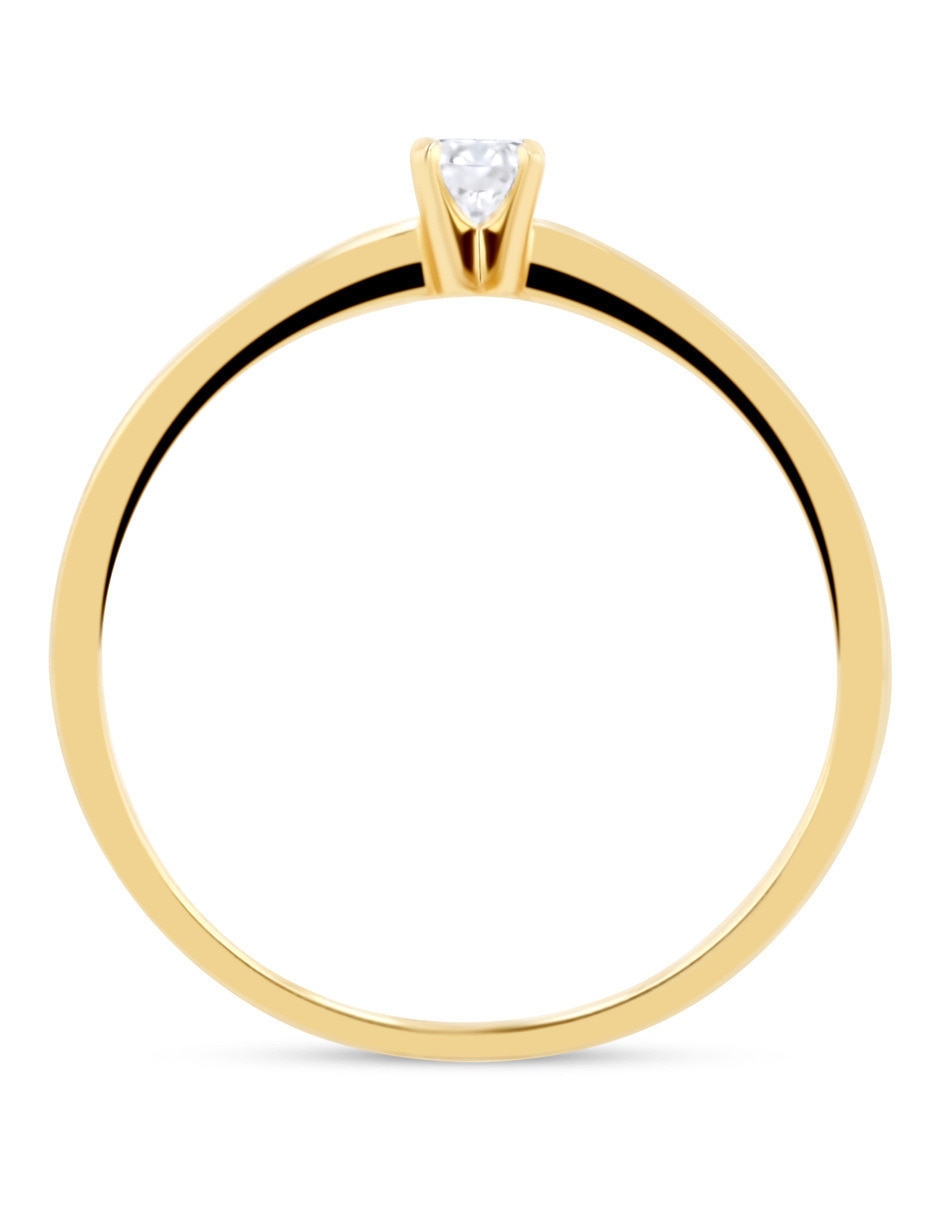 Solitario de oro amarillo 14 k taza diamante 3