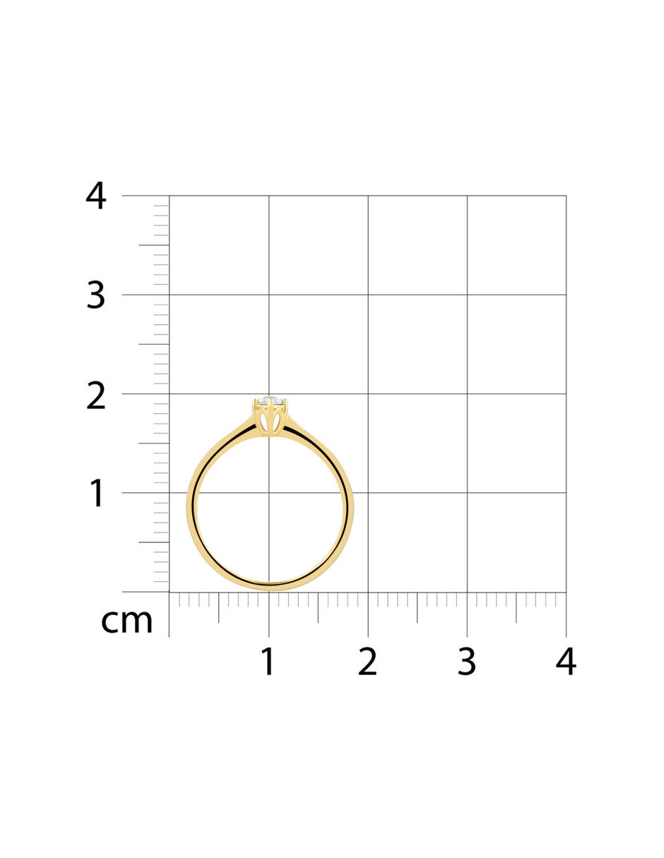 Solitario de oro 14 k diamante 6
