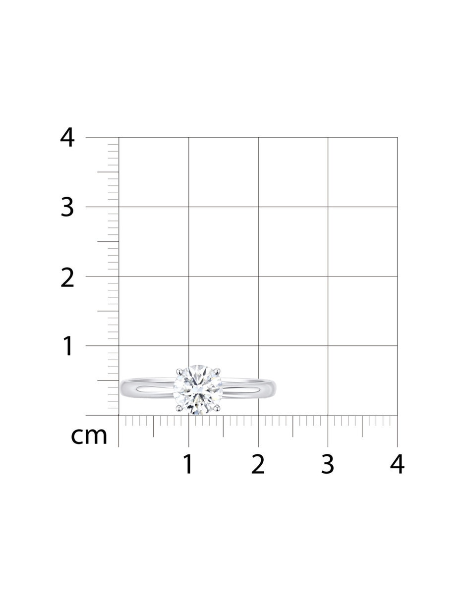 Solitario de oro blanco 14 k joyerías bizzarro taza diamante