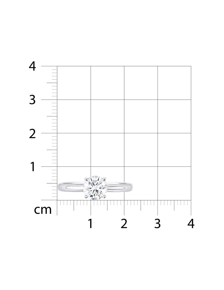 Solitario de oro blanco 14 k diamante 6