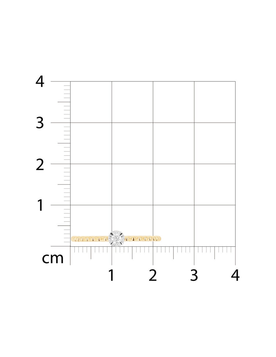 Solitario de oro amarillo 14 k joyerías bizzarro taza diamante