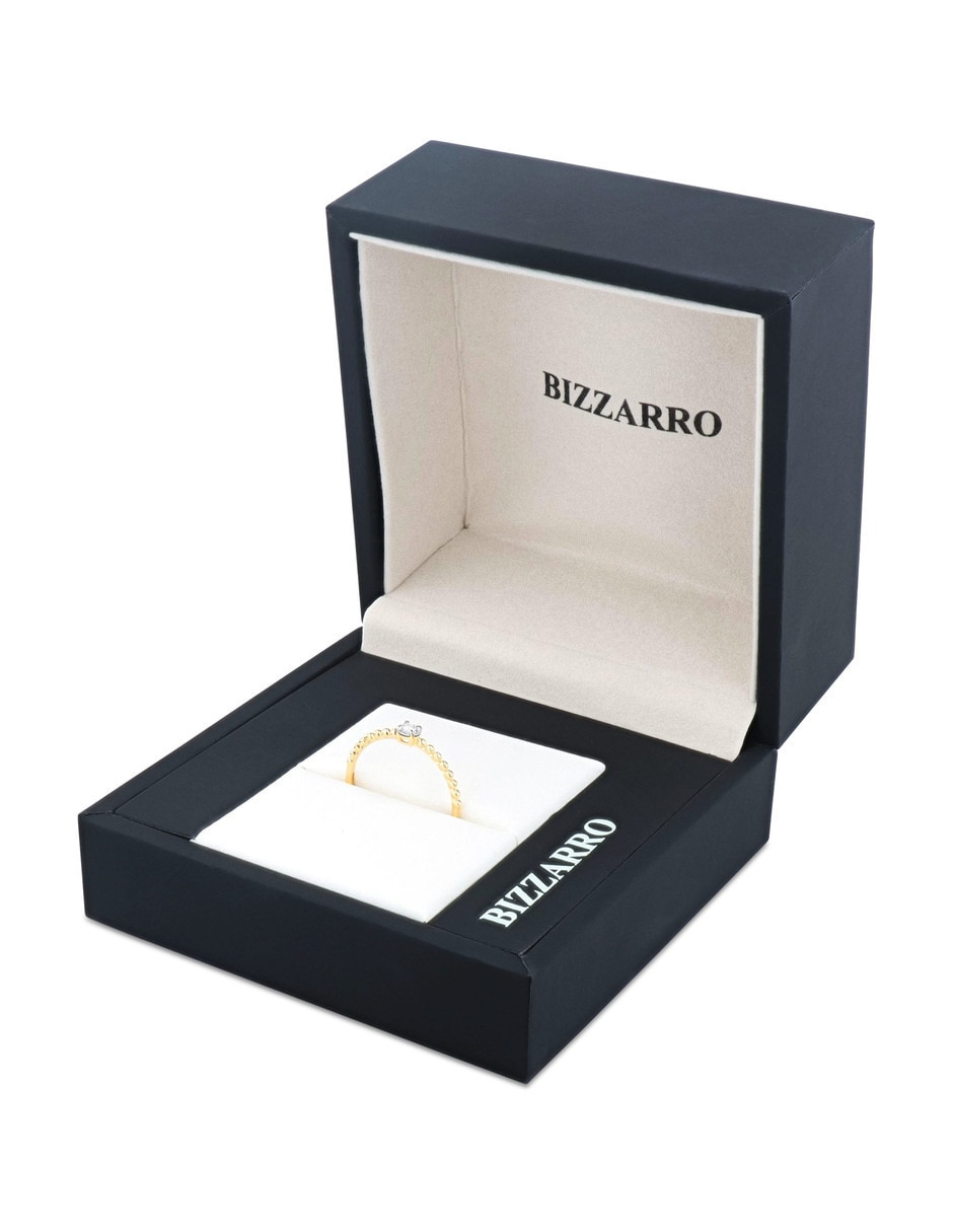 Solitario de oro amarillo 14 k joyerías bizzarro taza diamante