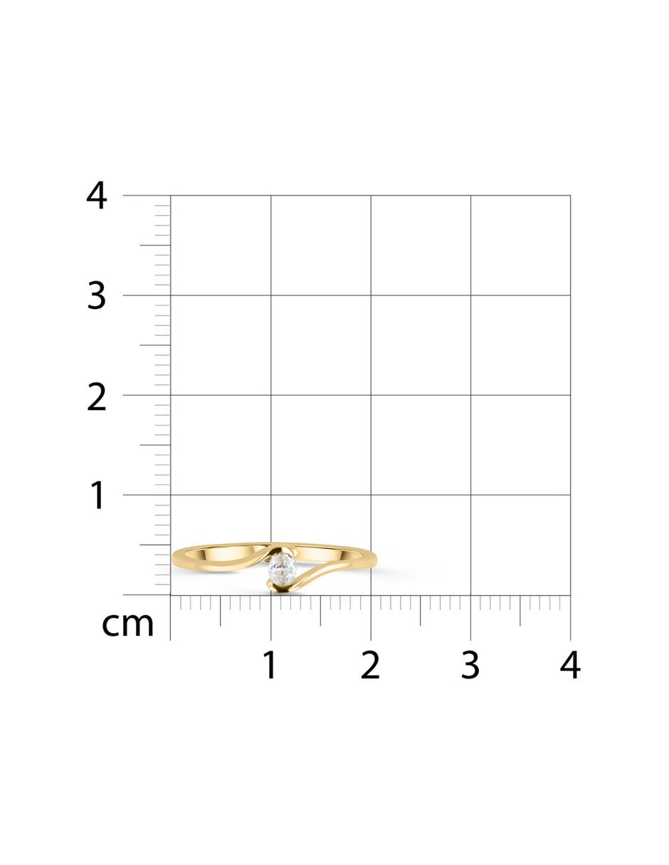 Solitario de oro 14 k diamante 6