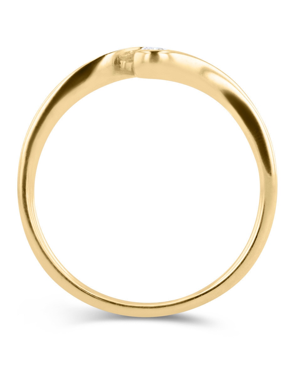 Solitario de oro 14 k diamante