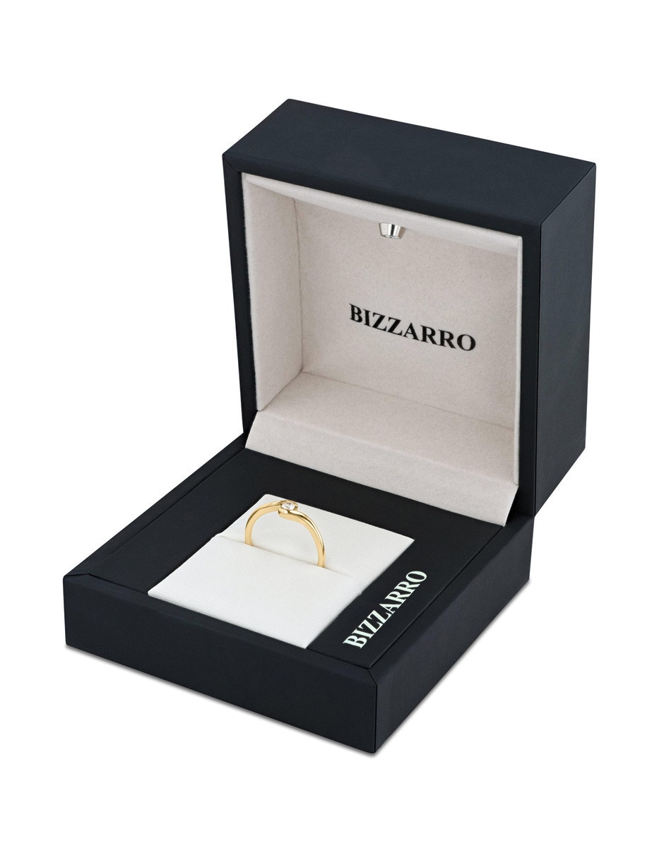 Solitario de oro 14 k diamante