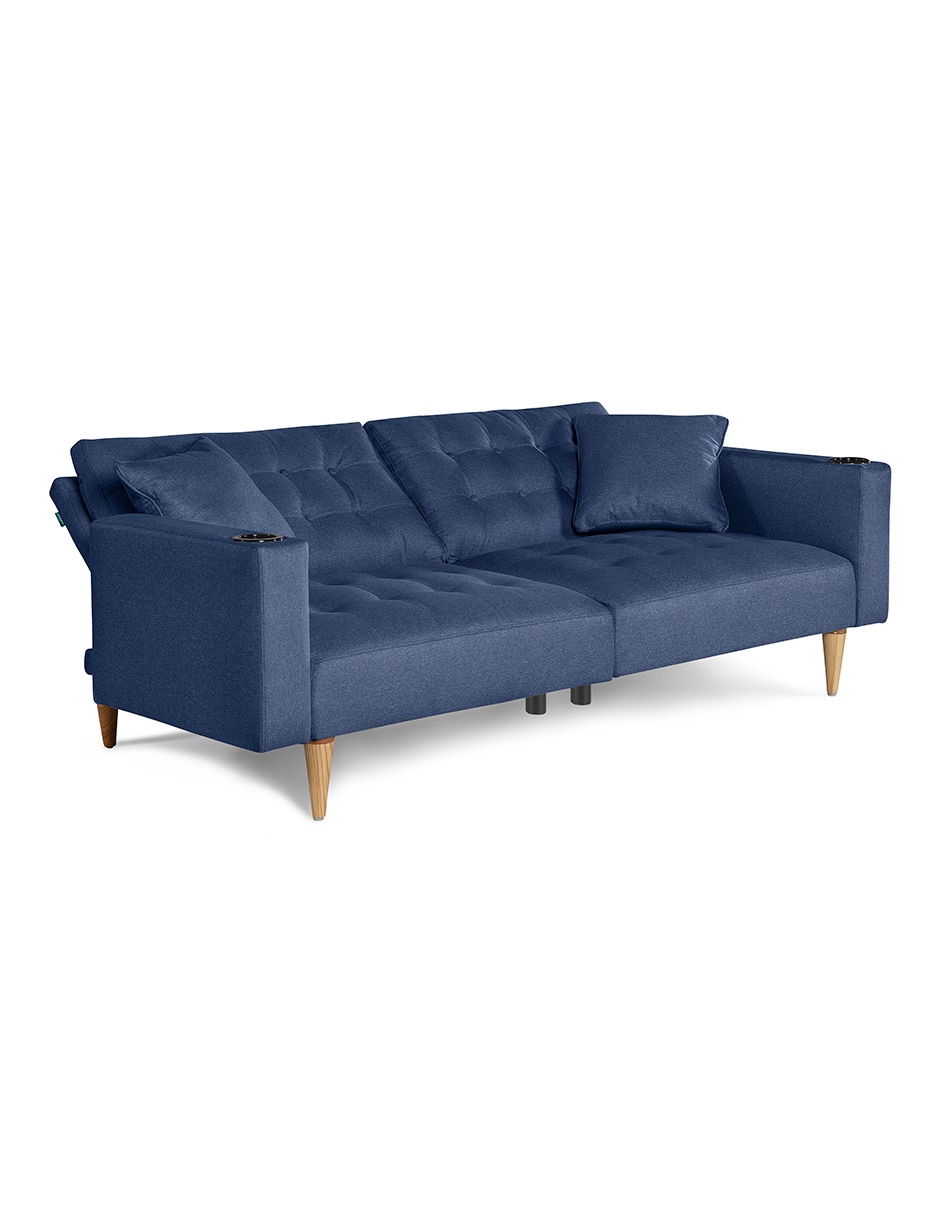 Sofá cama maxim con soft foam de lino 2
