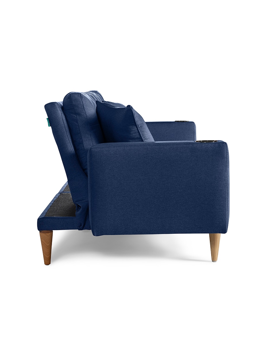Sofá cama maxim con soft foam de lino 4