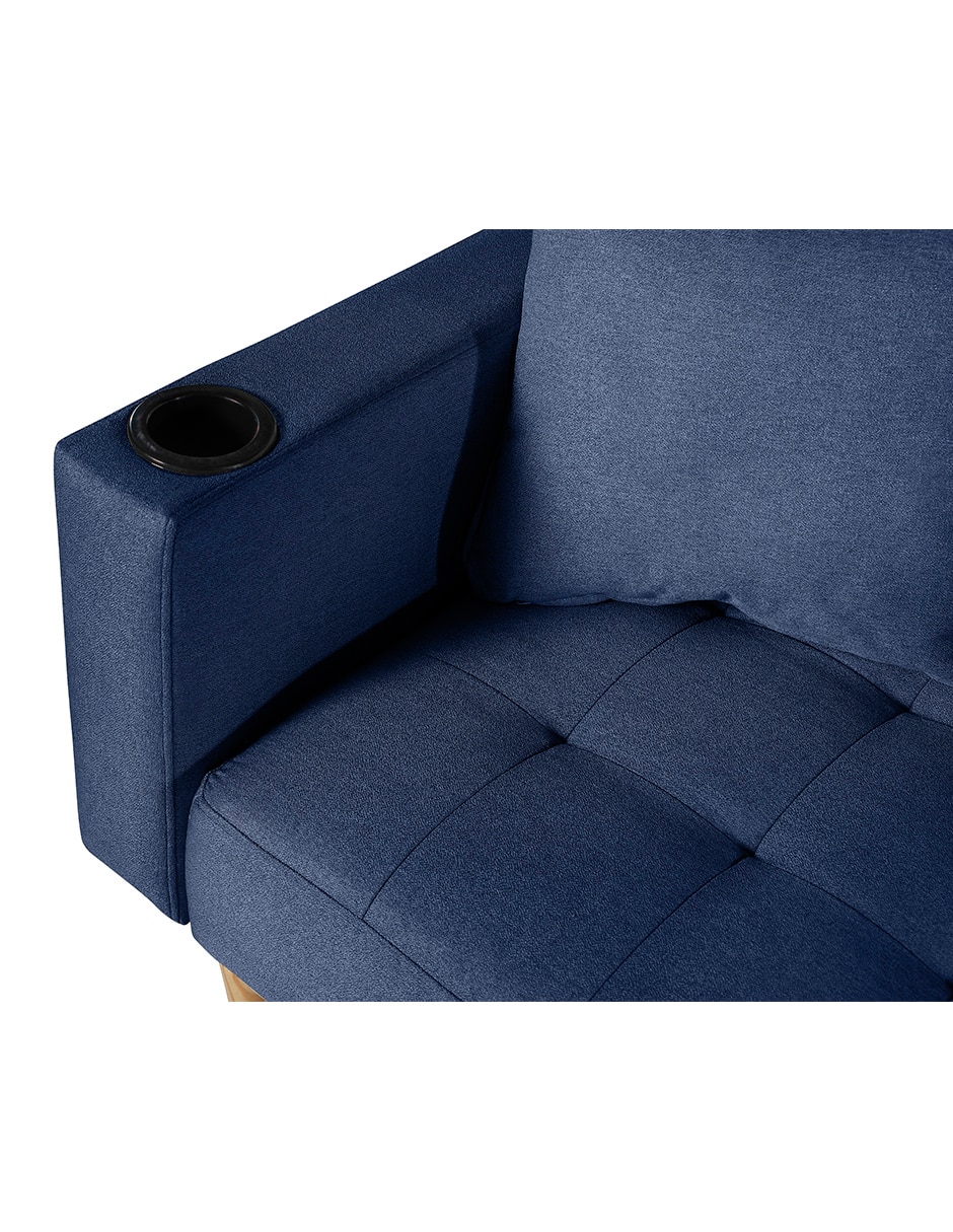 Sofá cama maxim con soft foam de lino 5