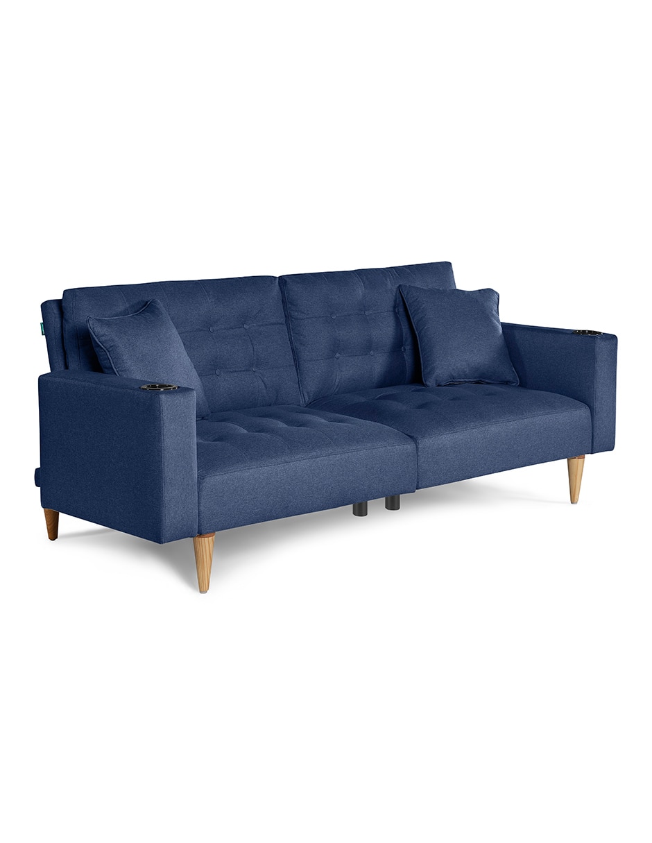 Sofá cama maxim con soft foam de lino 6
