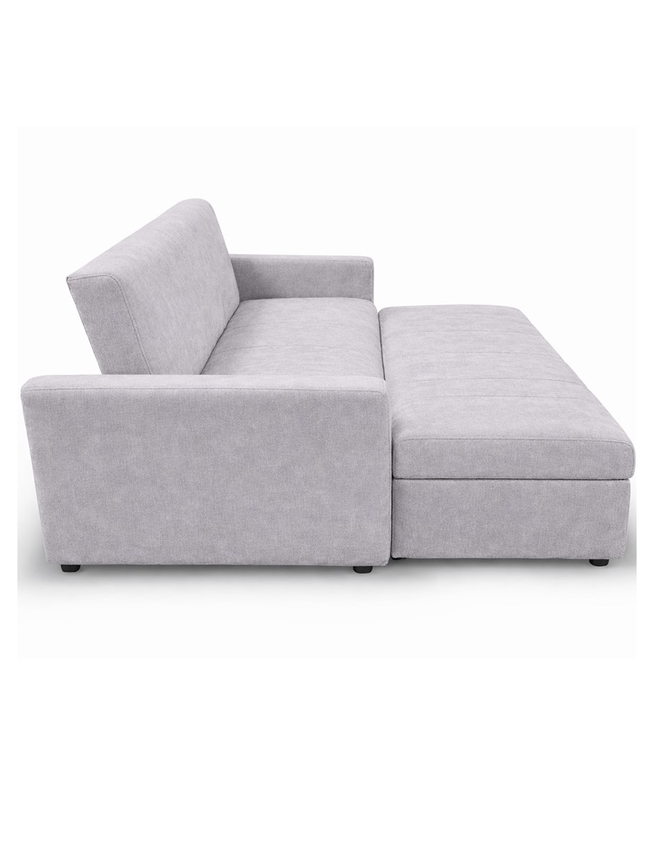 sofa cama de madera y tela 2