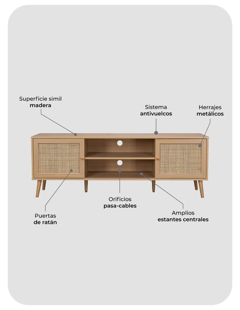 Mueble de tv armable RELAN de MDF