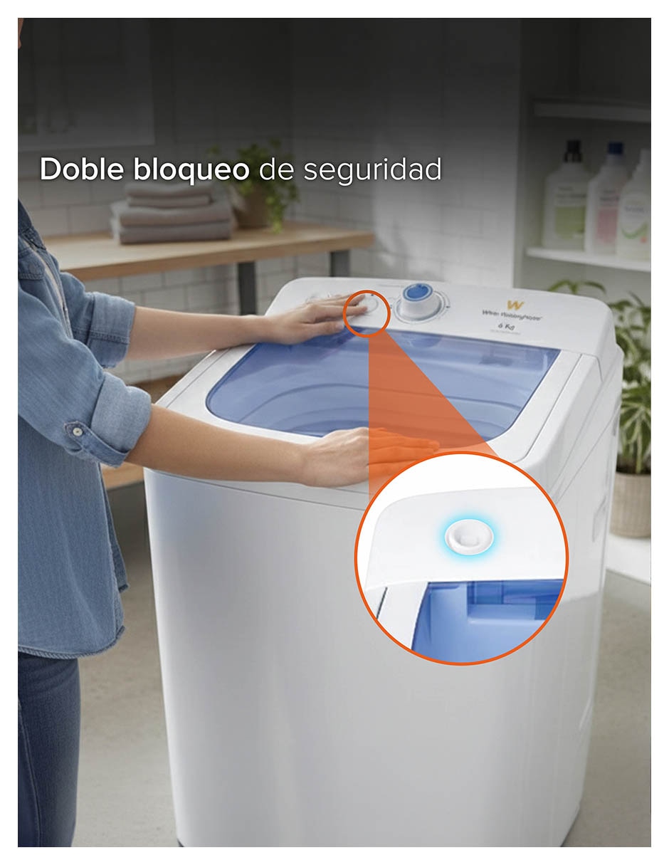 Secadora electrónica White Westinghouse de 6 kg con 5 ciclos WWCSD88SKB