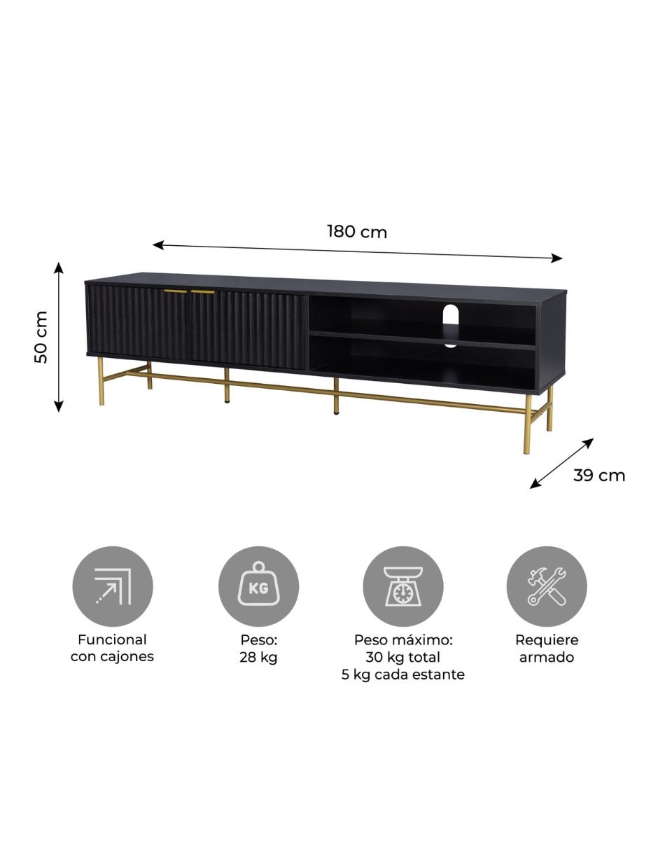 Mueble de tv línea armable New York de MDF 8