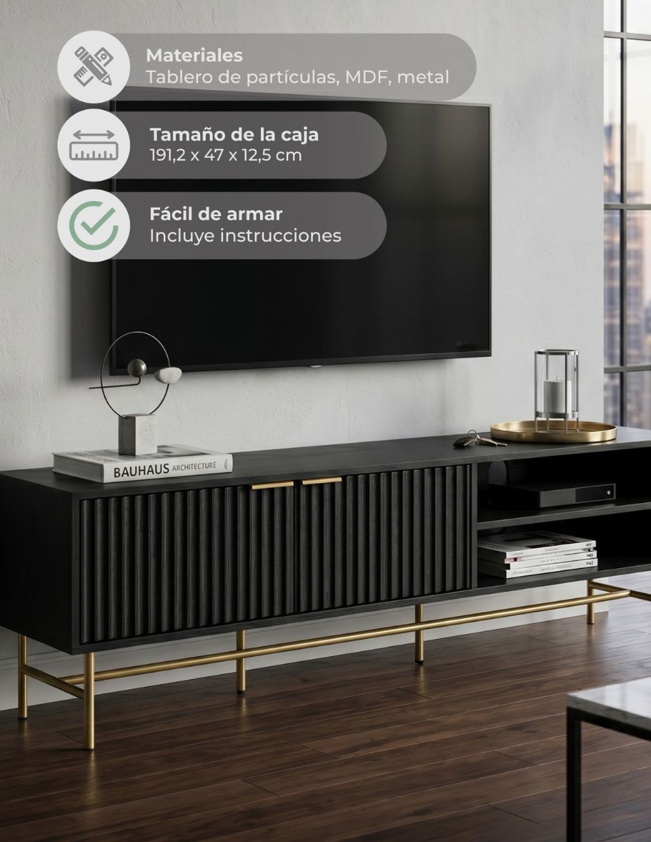 Mueble de tv línea armable New York Relan de MDF