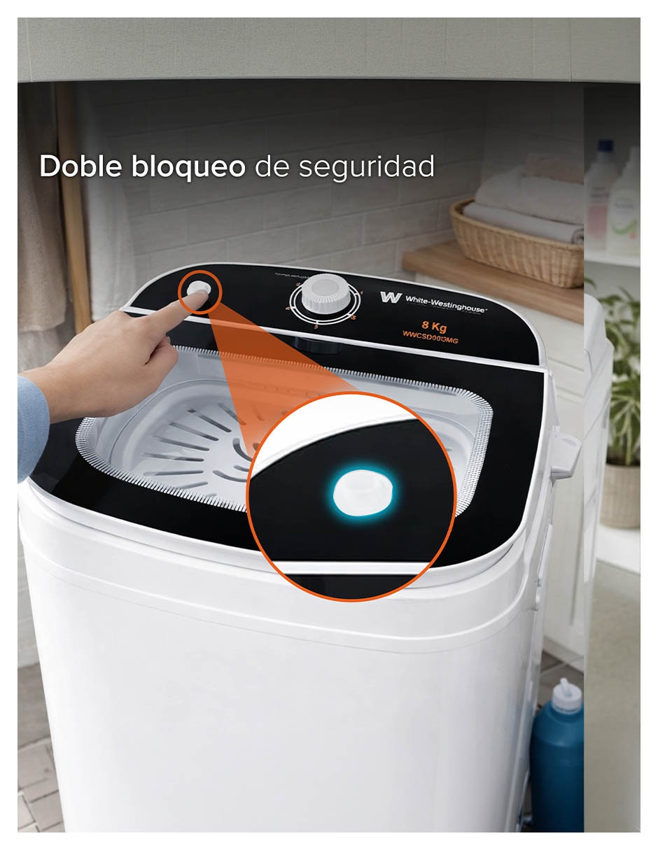 Secadora electrónica de 8 kg con 5 ciclos WWCSD1003MG 10