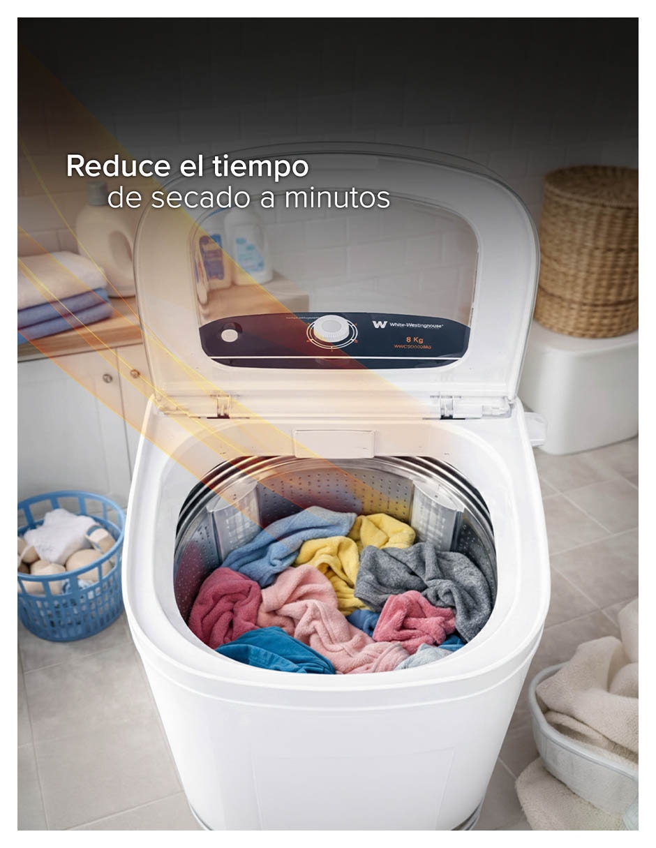 Secadora electrónica de 8 kg con 5 ciclos WWCSD1003MG 8
