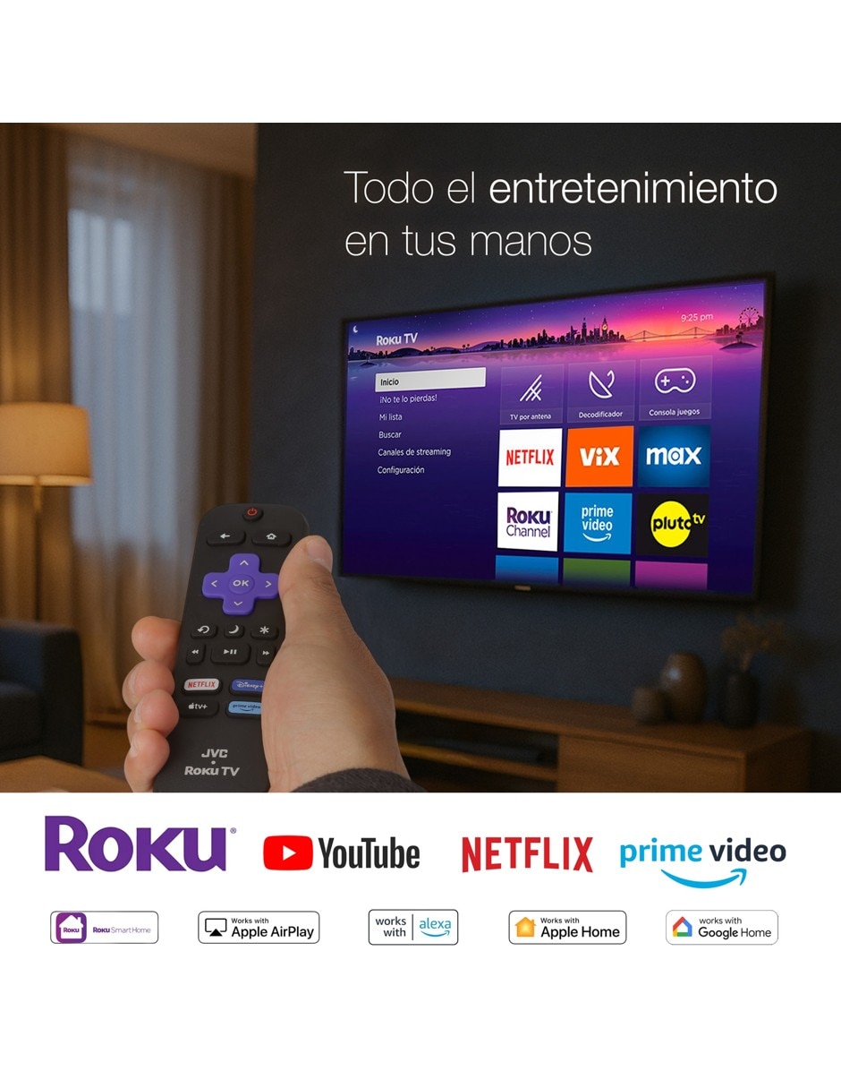 Pantalla Smart TV LED de 75 pulgadas 4K SI75URF con Roku TV 5