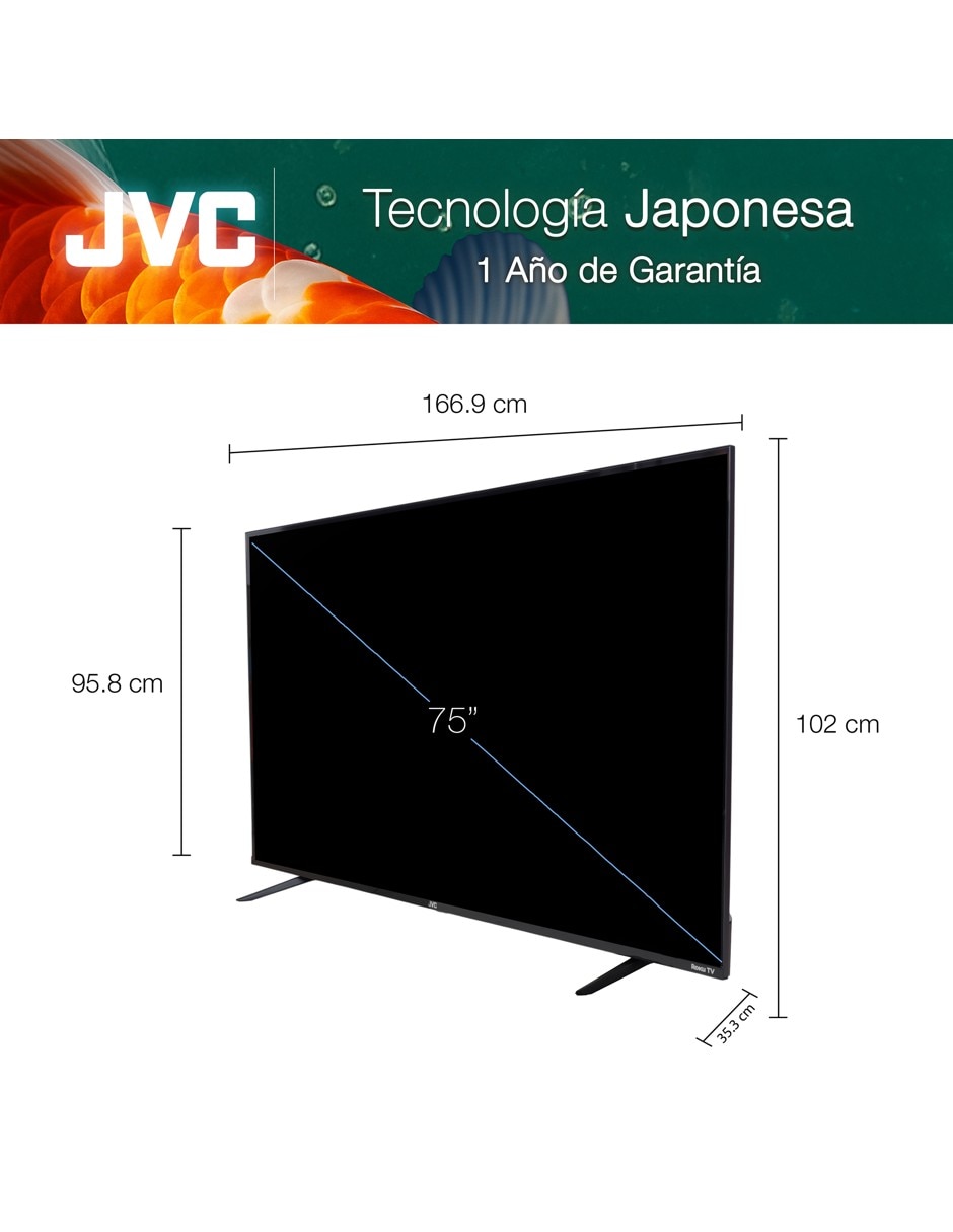 Pantalla smart tv led de 75 pulgadas 4k si75urf con roku tv 6