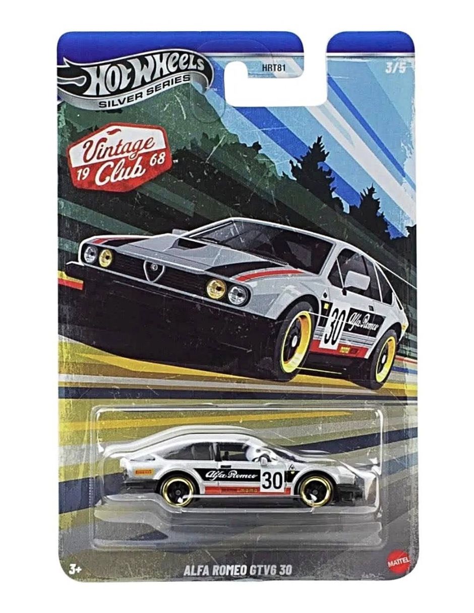 Figura hot wheels vintage club 1968 alfa romeo gtv6 30 estándar mattel
