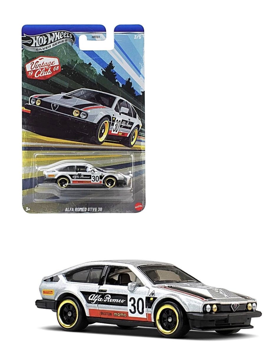 Figura hot wheels vintage club 1968 alfa romeo gtv6 30 estándar mattel