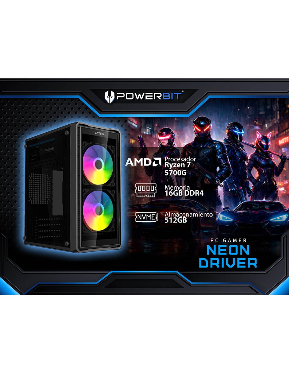 POWERBIT Powerbit neon driver amd ryzen 7 integrada 16 gb ram 512 gb ssd