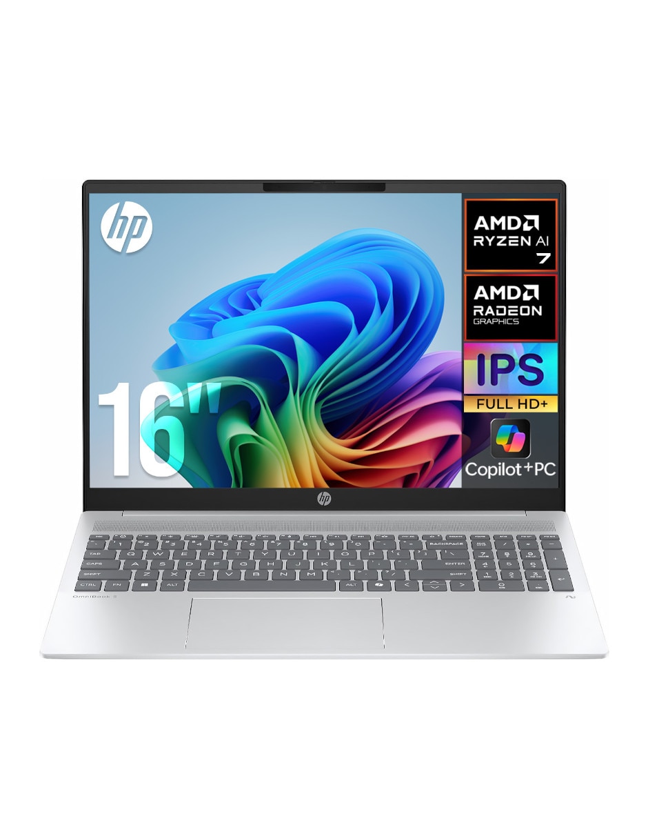 Figura hp omnibook 5 16 pulgadas full hd+ amd ryzen 7 amd radeon graphics 16 gb ram 512 gb ssd