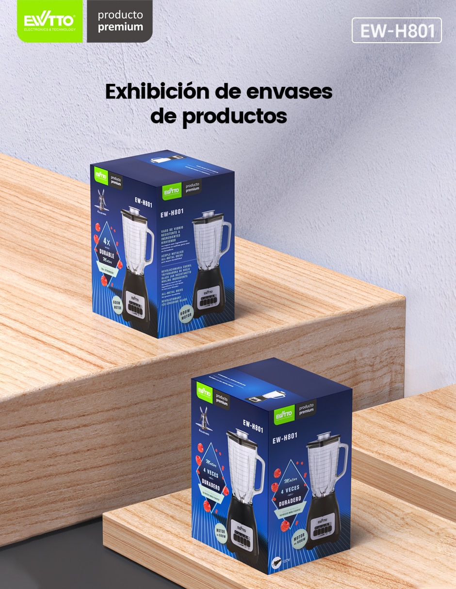 Licuadora Ewtto EW-H801 2 velocidades