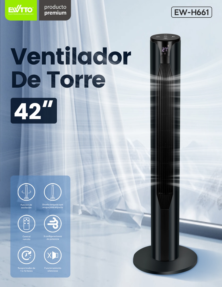 Set ventilador pedestal ewtto3 velocidades