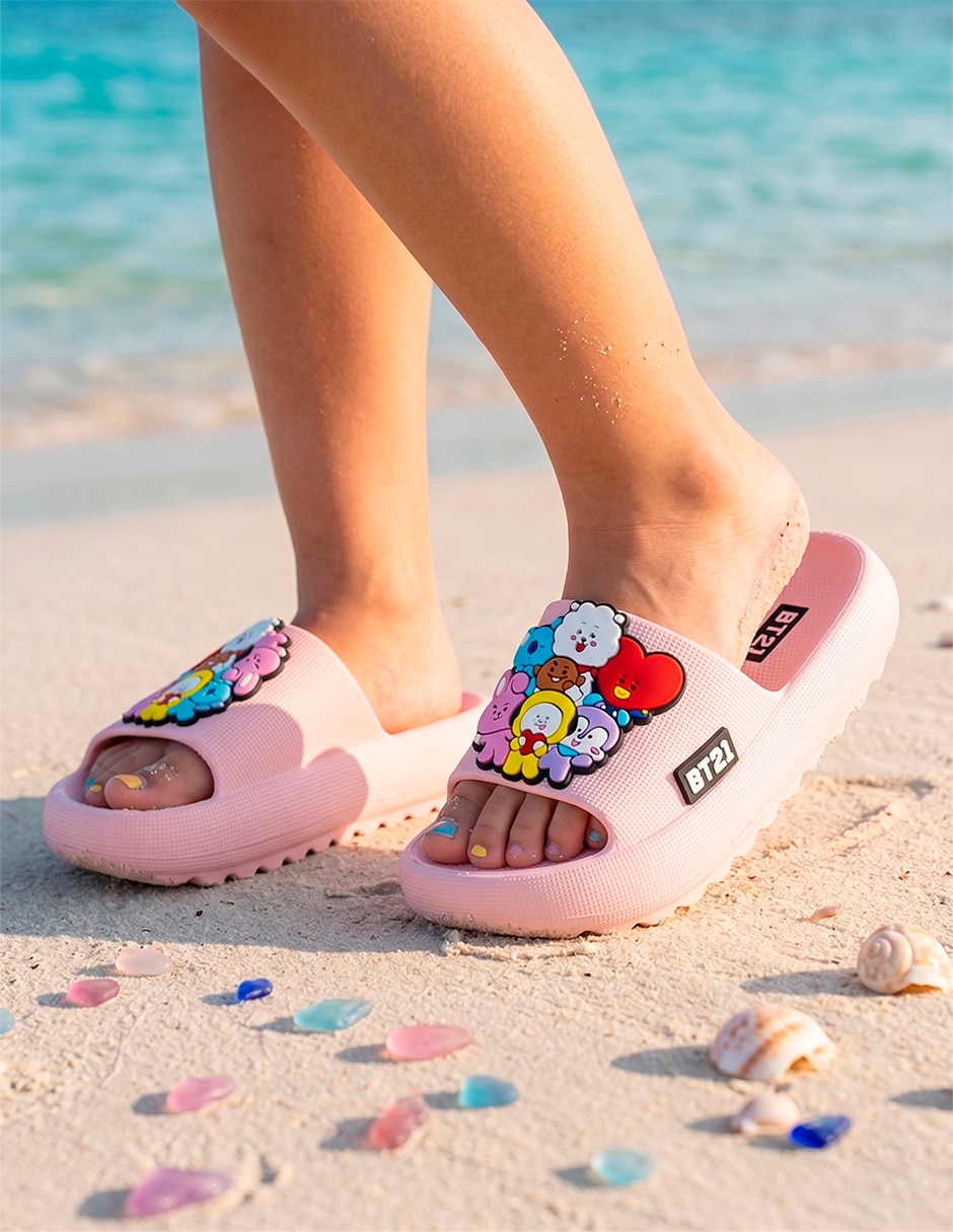 Sandalia yuyin bt21 bts para mujer