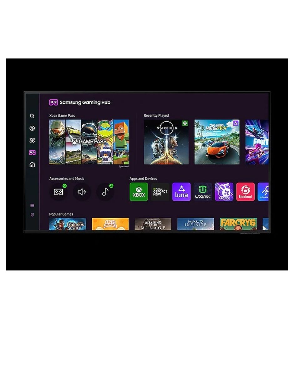 Samsung qled de 4k qn65q72ddfxak con tizen reacondicionado con ai escalado a 4k