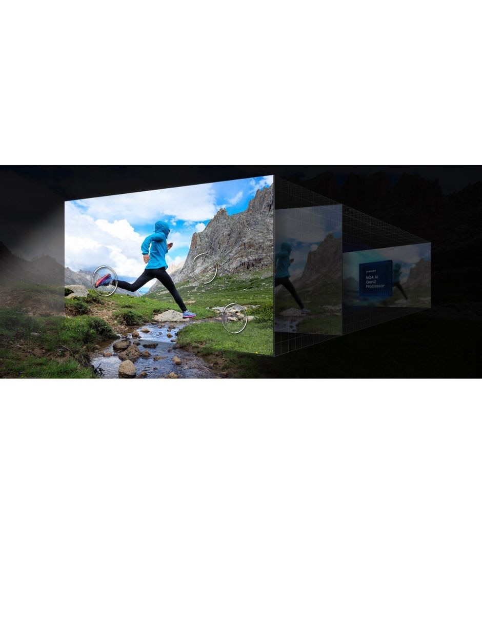Samsung qled de 4k qn65q72ddfxak con tizen reacondicionado con ai escalado a 4k