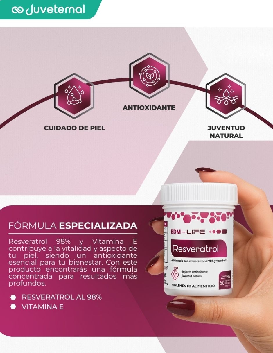 Resveratrol BDM LAB de 60 Cápsulas