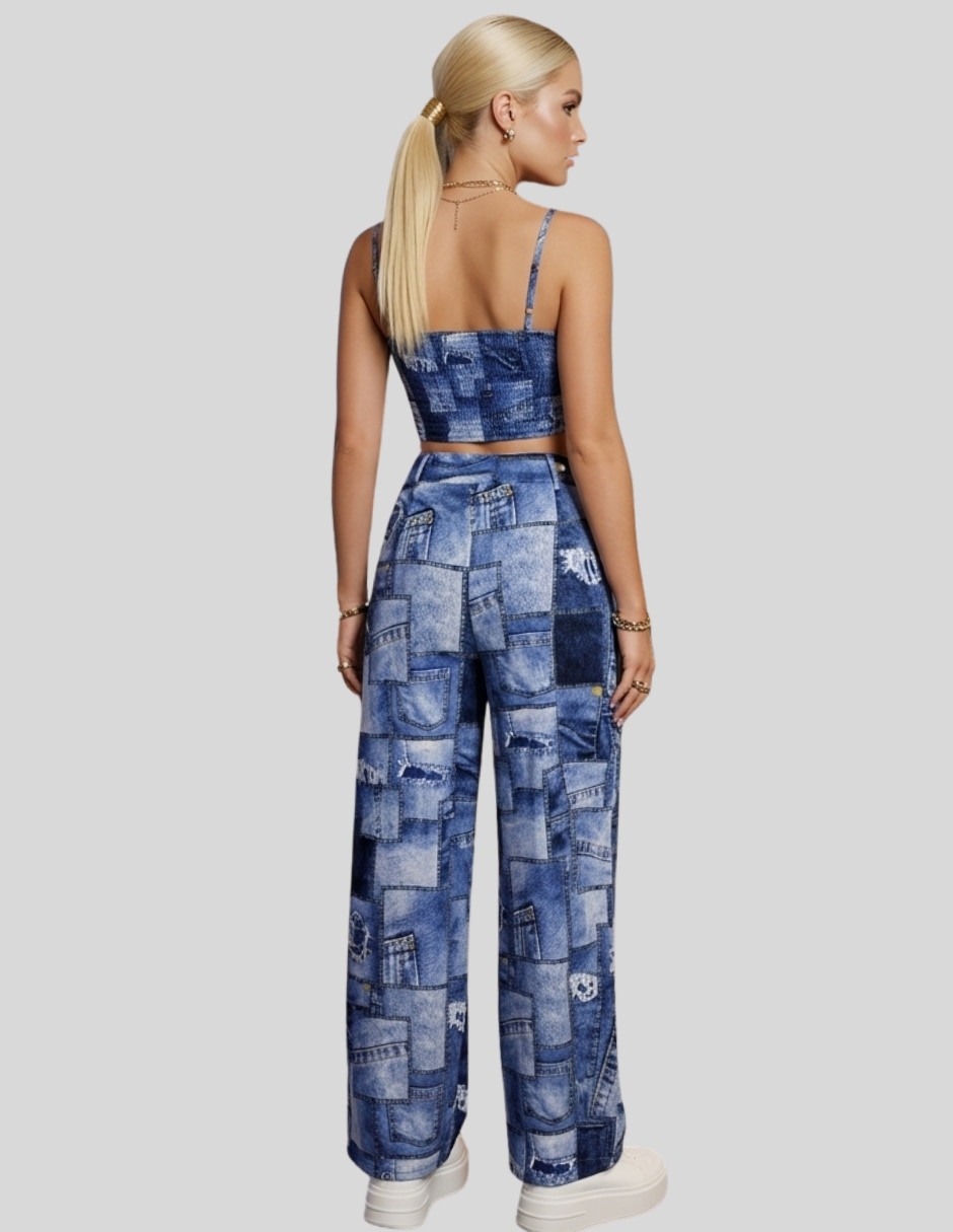 Casual conjunto de mujer 2 piezas top y pantalón para mujer 5