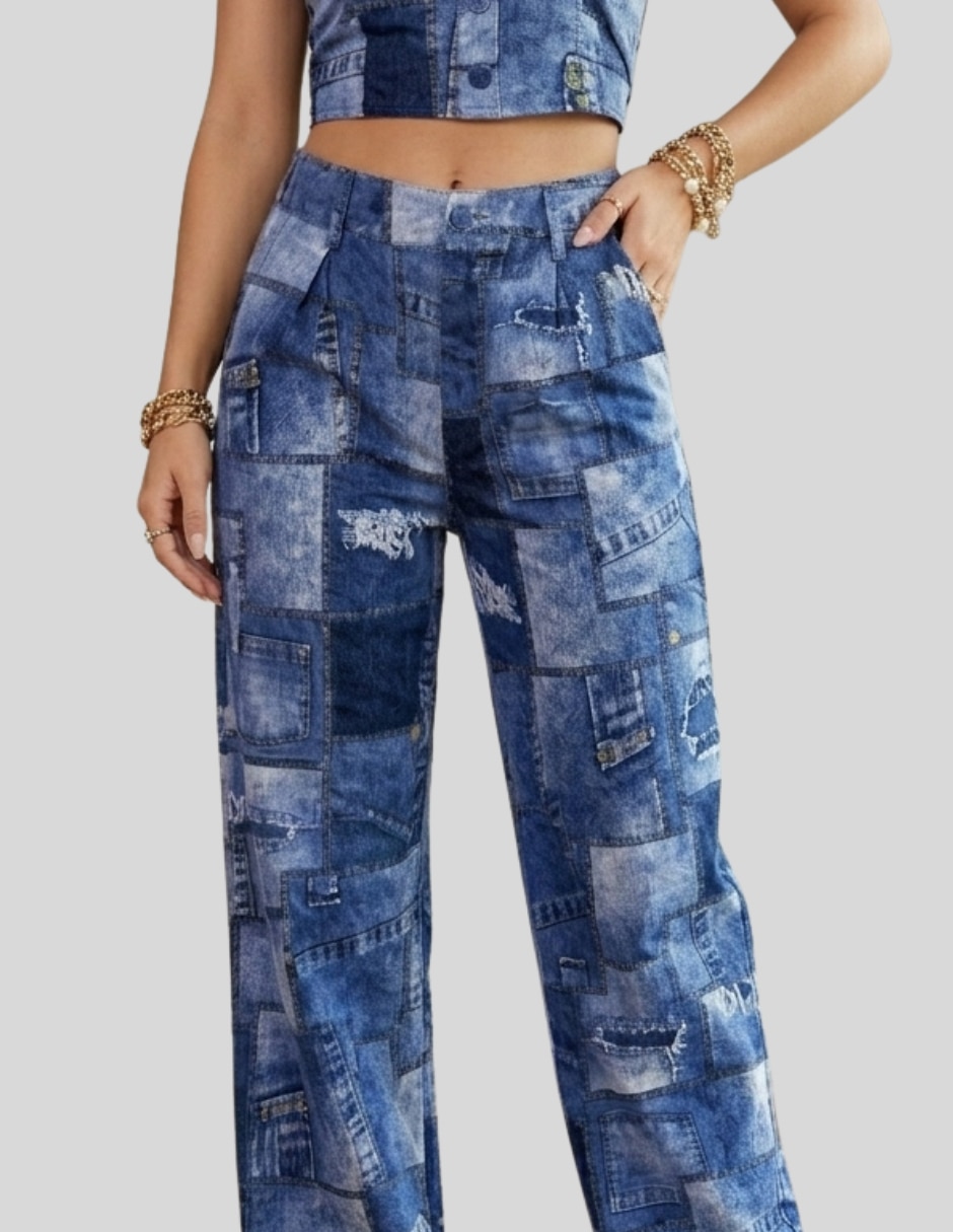 Casual conjunto de mujer 2 piezas top y pantalón para mujer 4