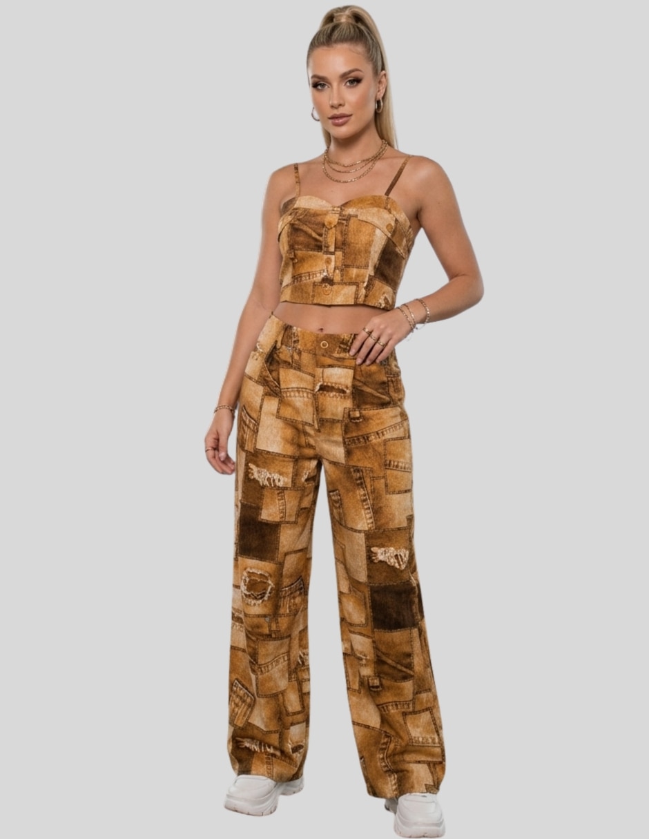Casual malabis conjunto de mujer 2 piezas top y pantalón para mujer