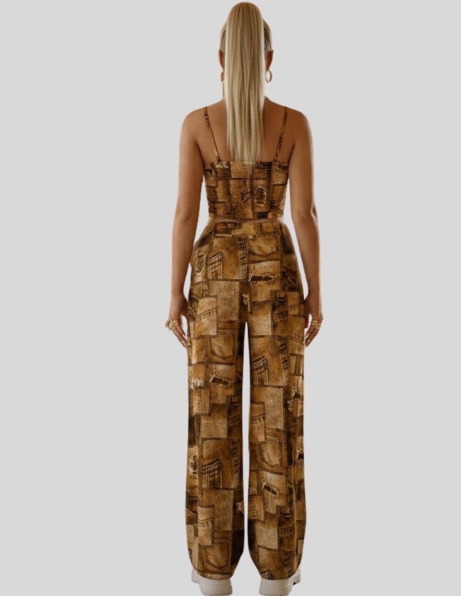 Casual malabis conjunto de mujer 2 piezas top y pantalón para mujer