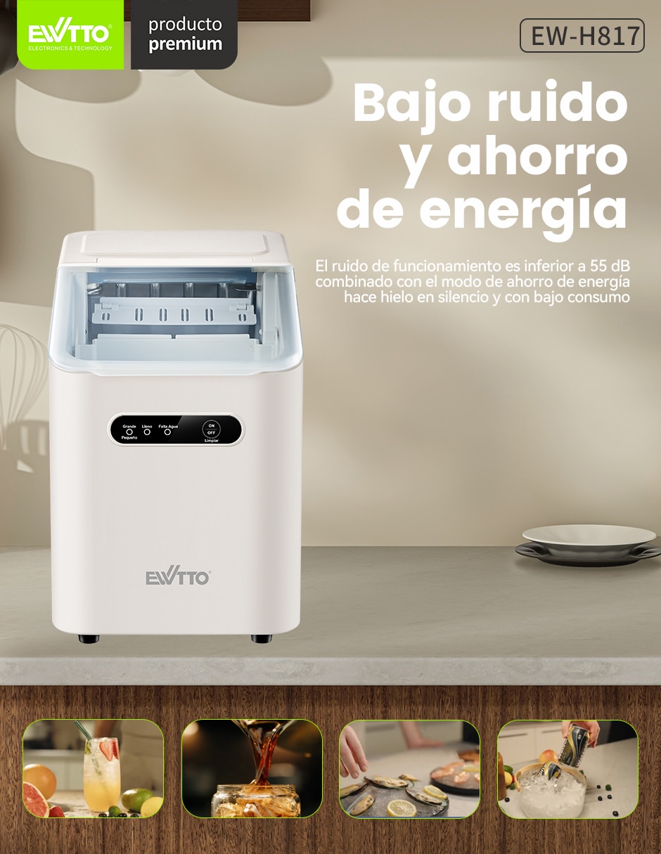 Máquina de hielo EWTTO EW-H817