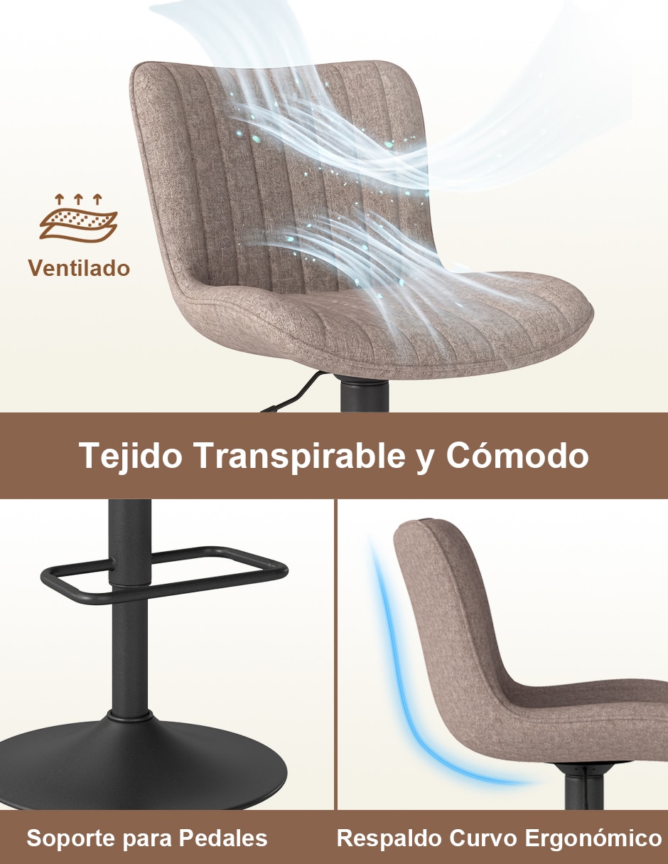 Silla de bar giratoria de hierro 7