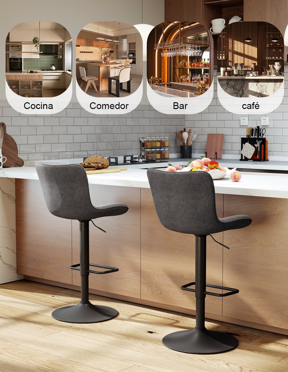Silla de bar giratoria de hierro 7